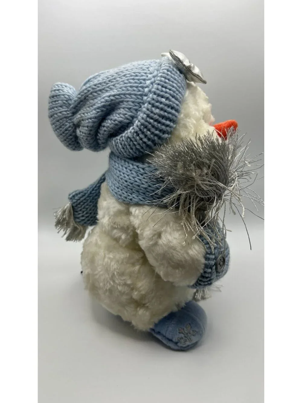 Snow Buddies Plush Snowman With Blue Knit Scarf & Hat 8